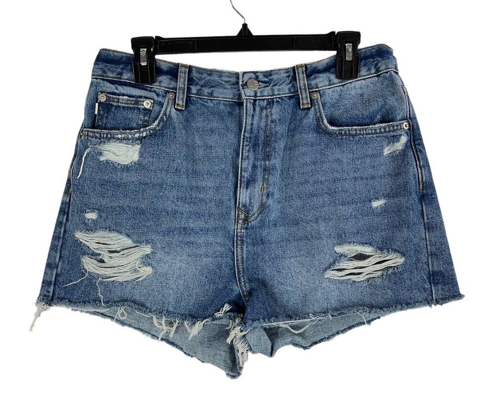 Lover + Friends shorts blue denim Jack distressed